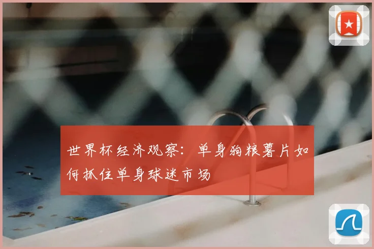 世界杯经济观察：单身狗粮薯片如何抓住单身球迷市场